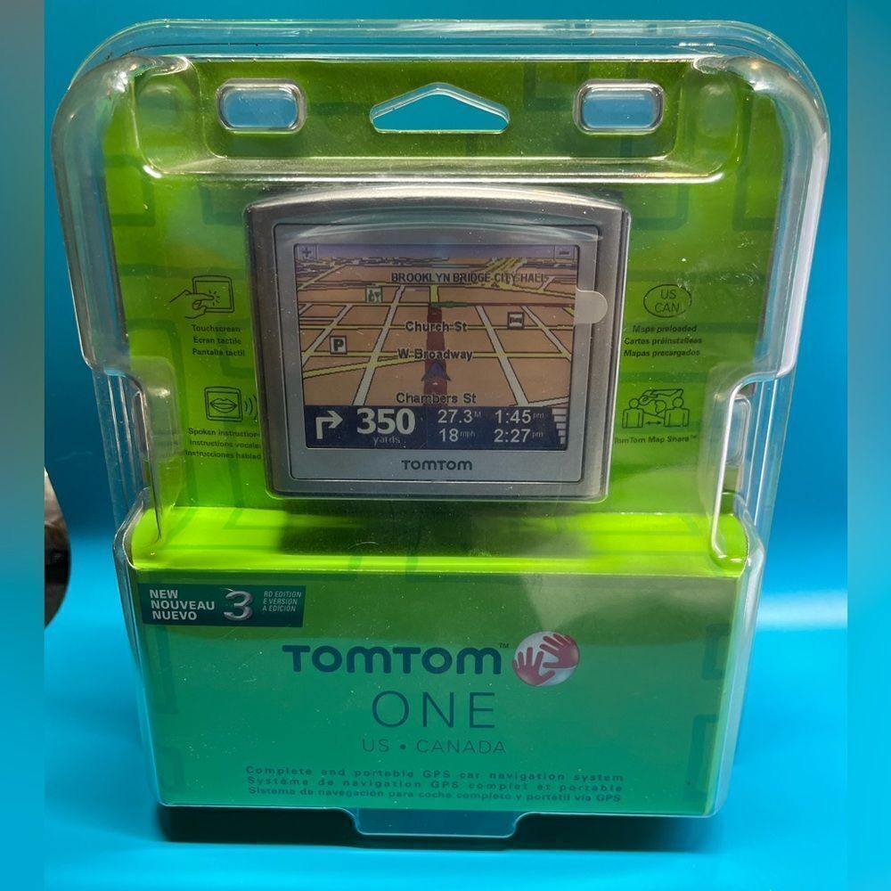 TomTom One GPS 3rd Edition Bundle with Mount Car Charger USB Cable Brand New NIB